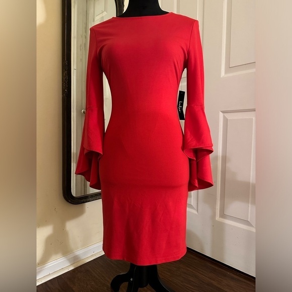 Lulus Flare to Spare Flounce Sleeve BodyconDress - Picture 5 of 7